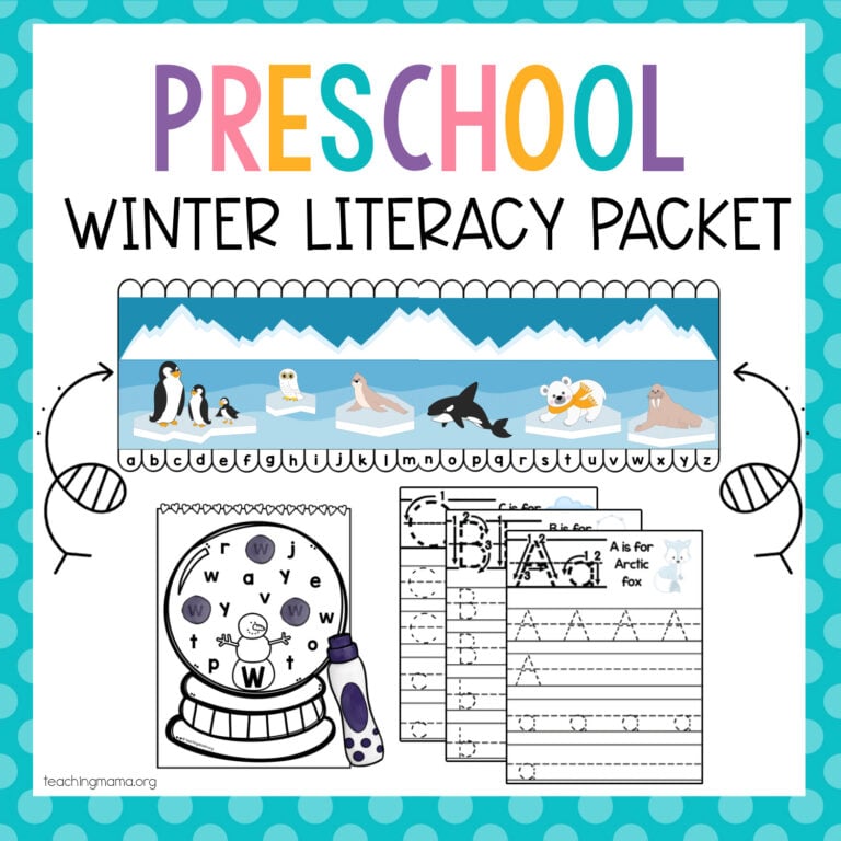 Preschool Winter Literacy Packet