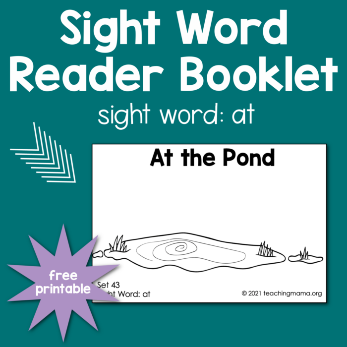Sight Word Readers for the Word "At" - Teaching Mama