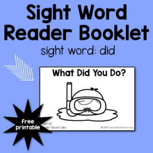 sight word - did
