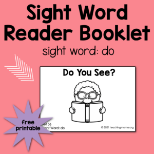 sight word reader for 'do'