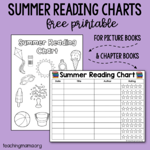 summer reading chart for kids