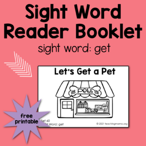 sight word reader for get