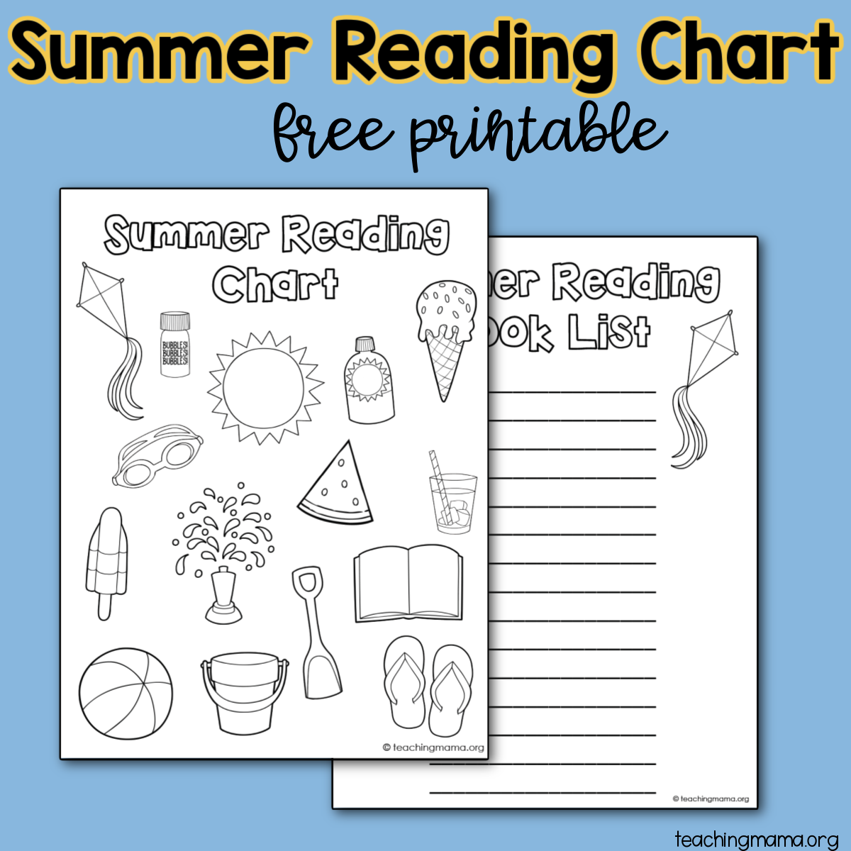 summer reading chart