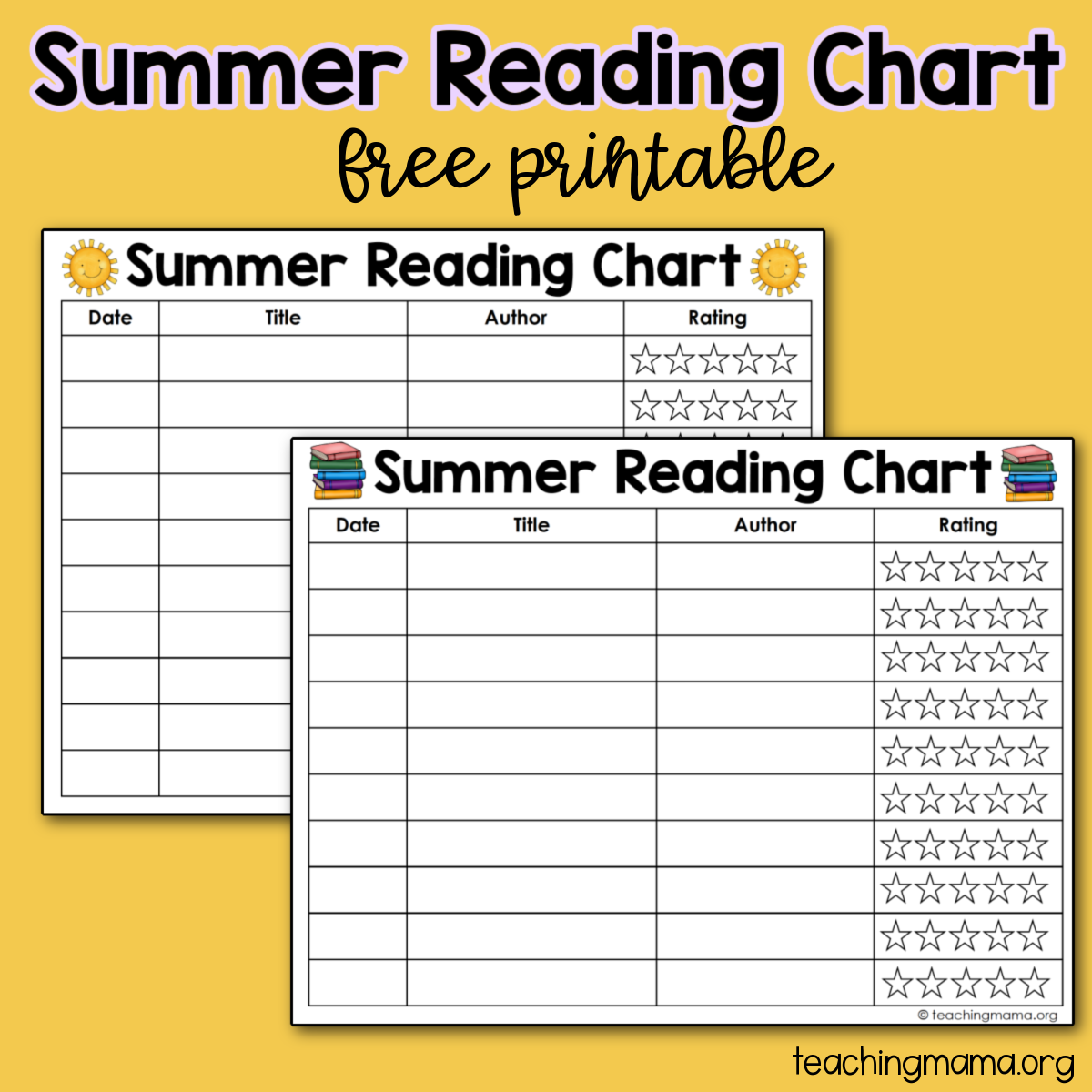 Free Summer Reading Charts LaptrinhX News