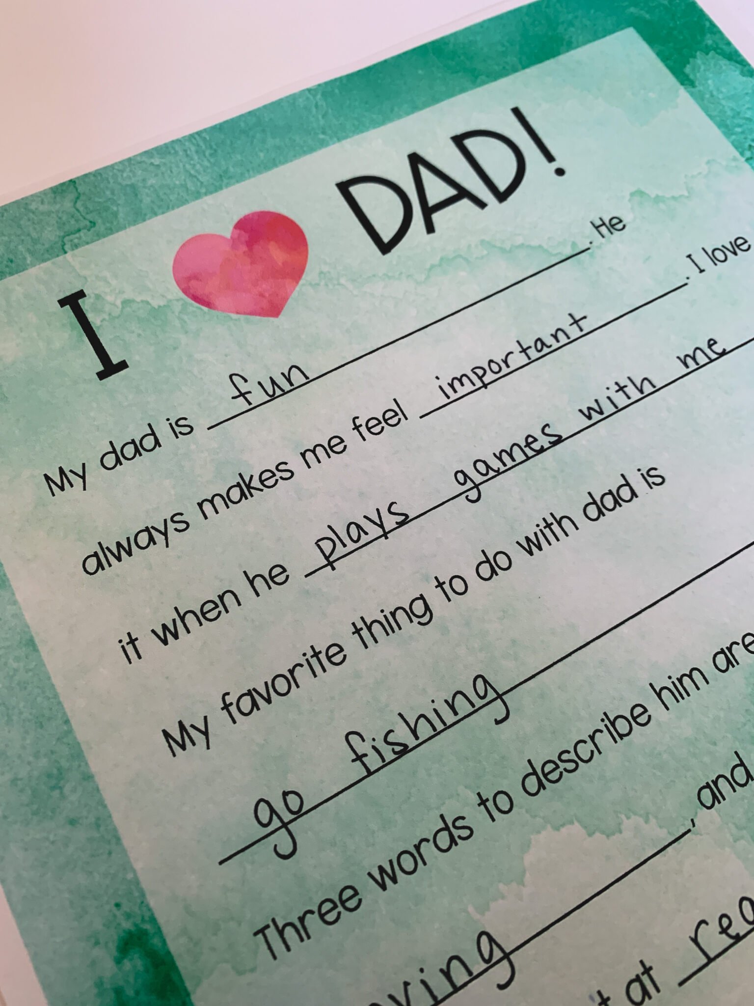 What is a good letter for Father's Day?