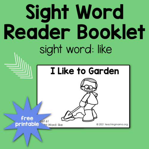 Sight Word Reader for the Word 'Like" - Teaching Mama