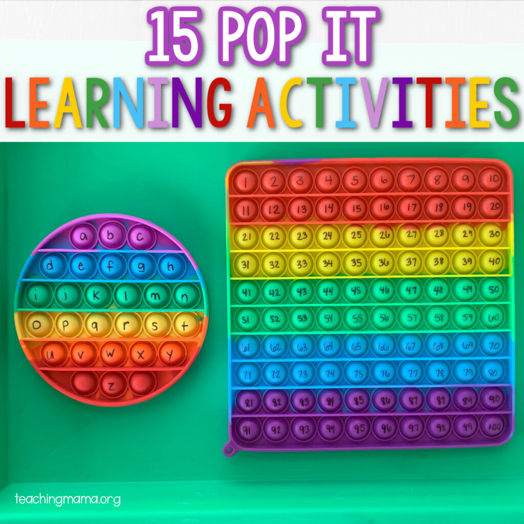 15 Ways to Use Pop It Fidget Toys for Learning - Teaching Mama