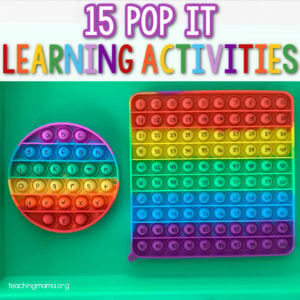 15 pop it learning activities