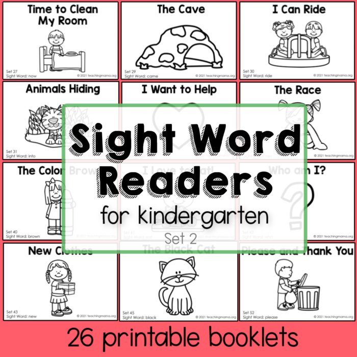 sight words for kindergartners