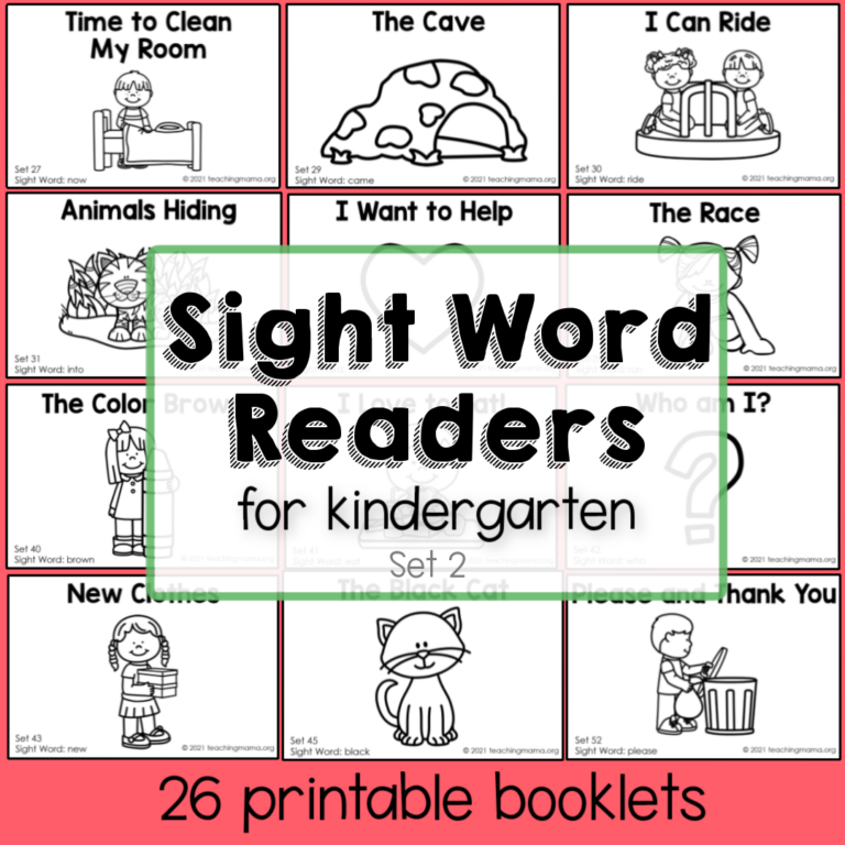 Sight Word Readers for Kindergarten - Part 2 - Teaching Mama