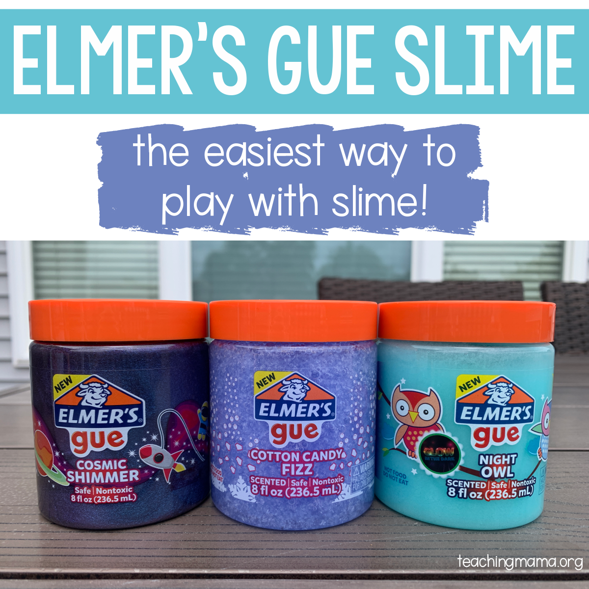 NEW ELMER'S GLUE COSMIC GLUE!! - MIXING ALL OUR ELMER'S GLUE