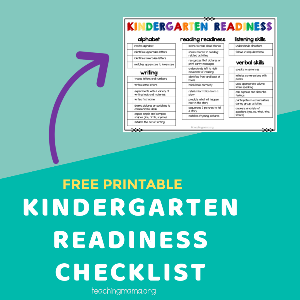 What Is Kindergarten Readiness Checklist