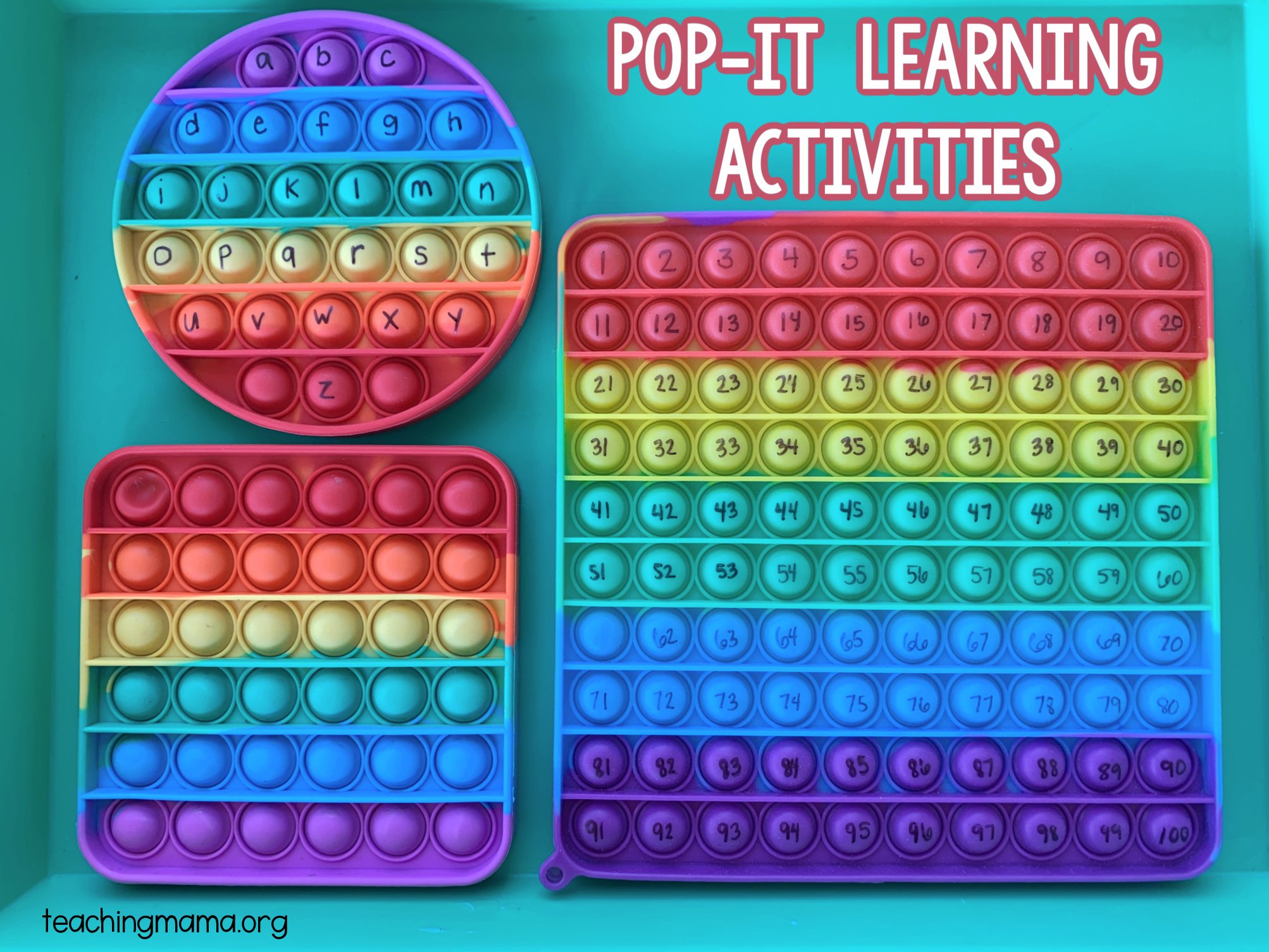 pop it learning activities