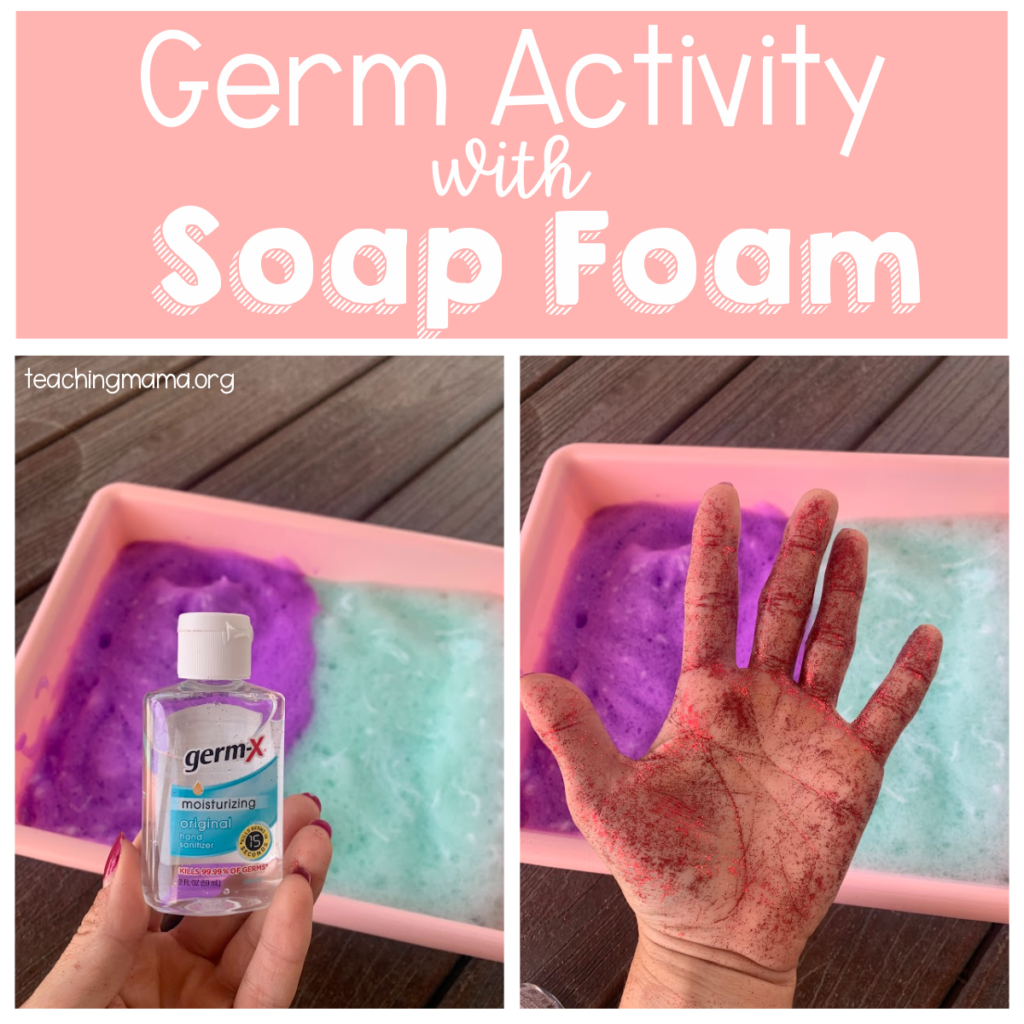 germ activity with soap foam