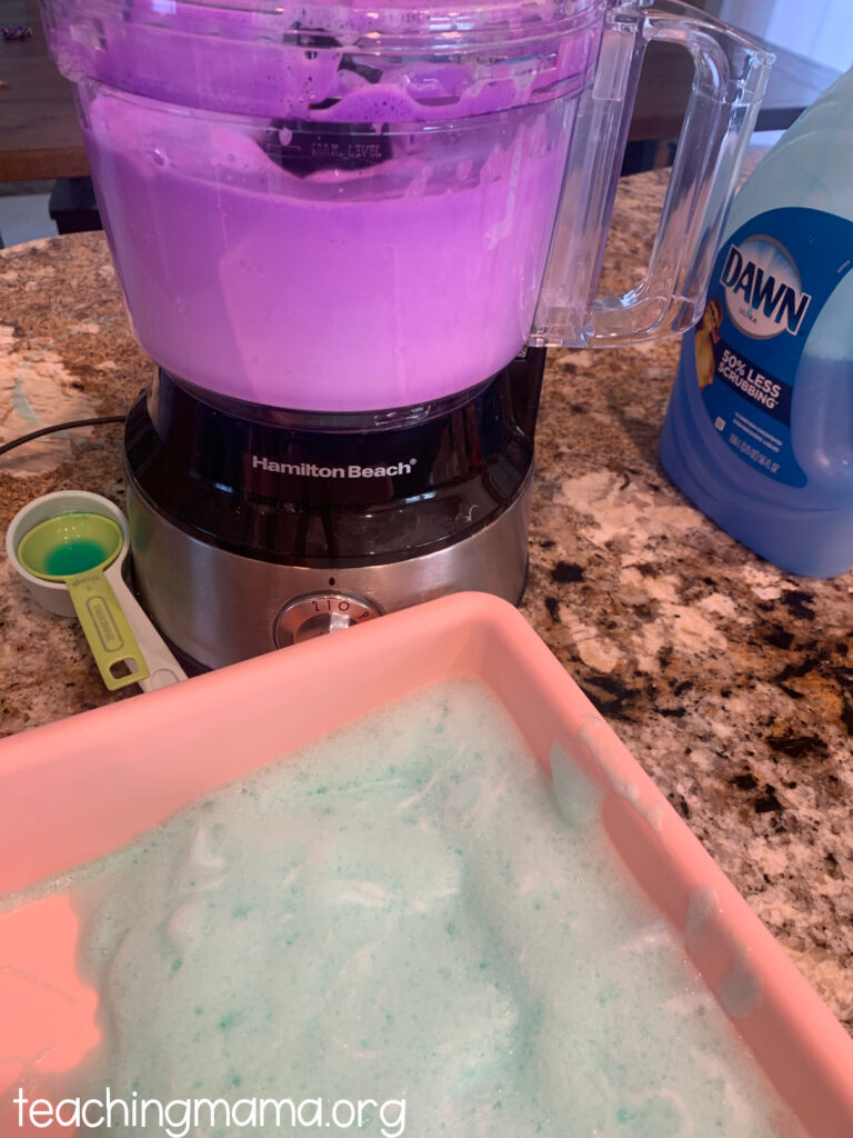 making soap foam