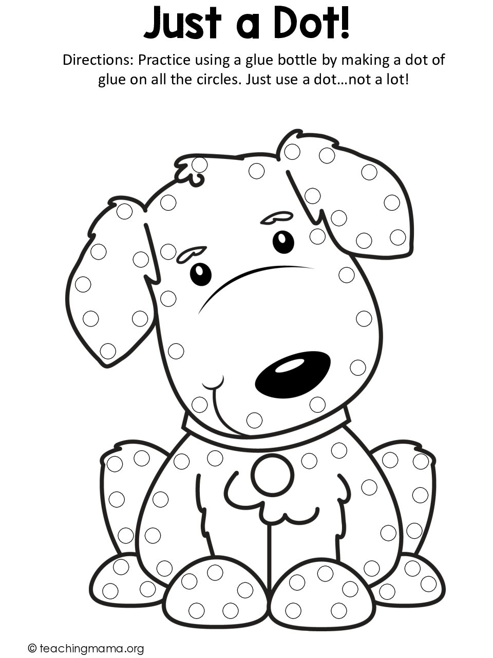Just A Dot Printable Teaching Mama