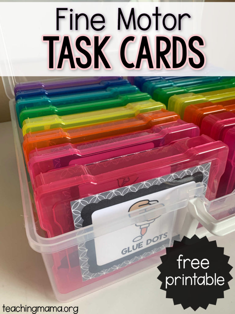 fine motor task cards