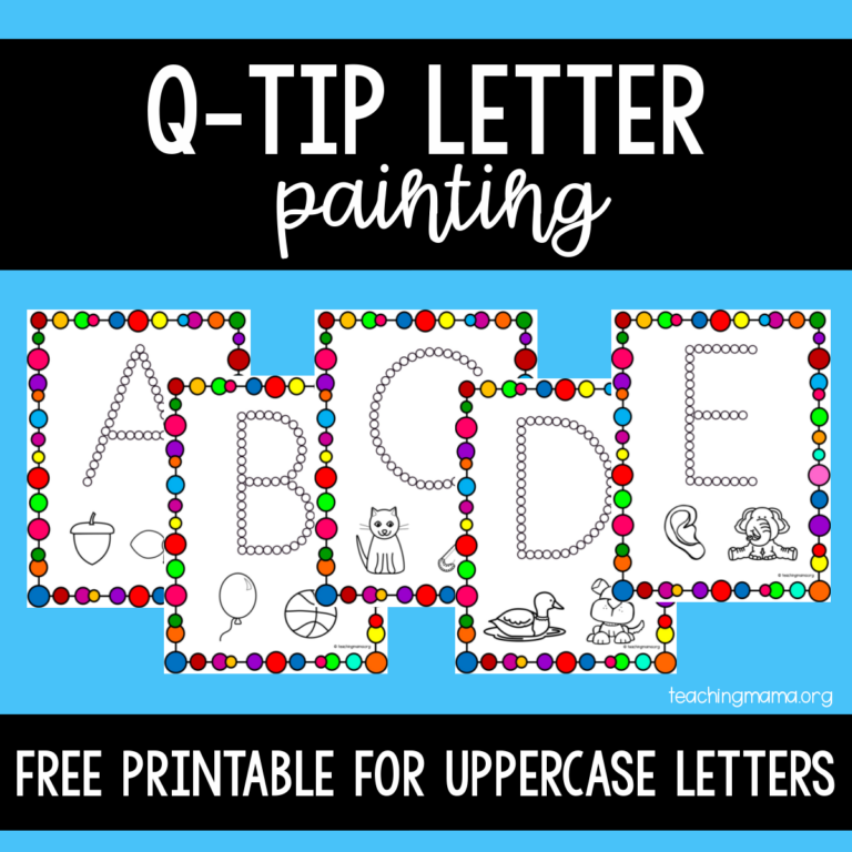Q-Tip Painting for Uppercase Letters