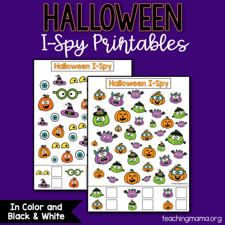 Halloween I-Spy Printable