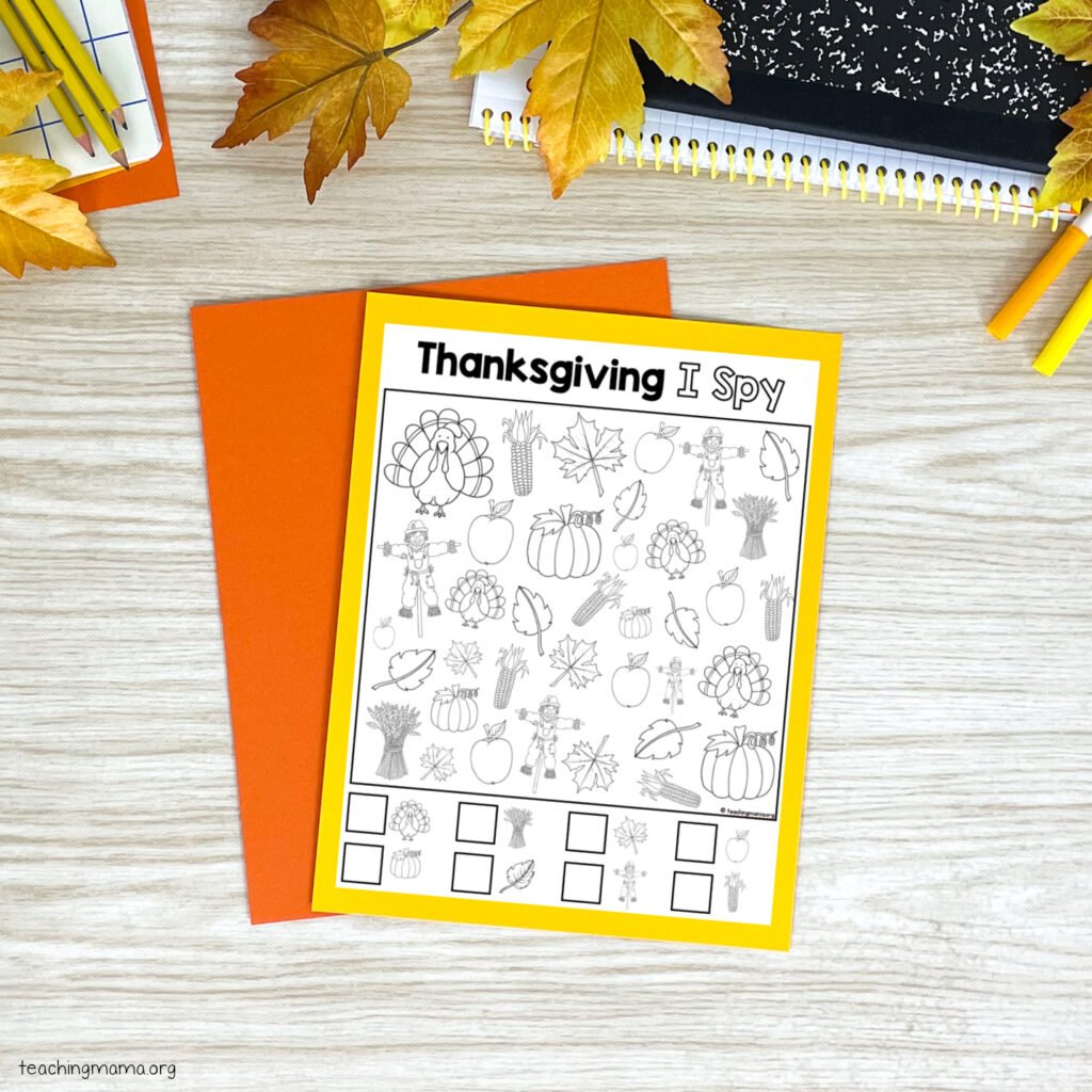 Thanksgiving I Spy Page