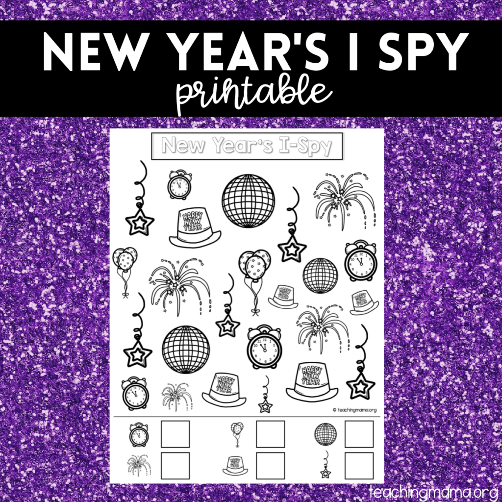 new year's i spy printable