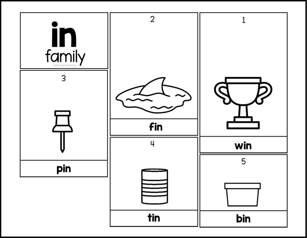 Word Family Flip Books