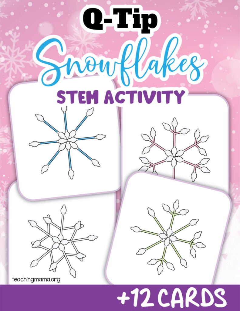 Q-Tip Snowflakes STEM Activity