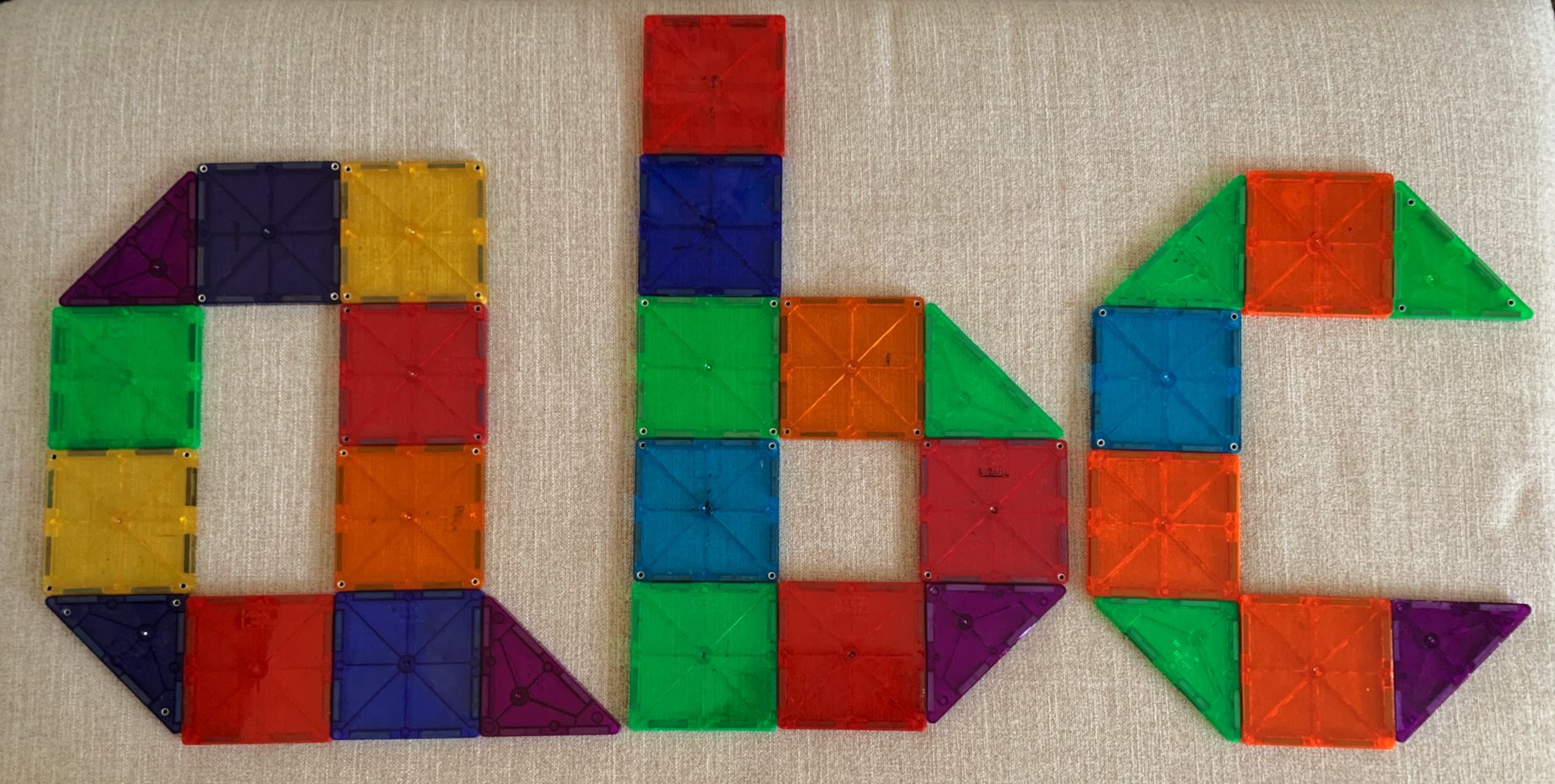 alphabet letters with magnetic tiles