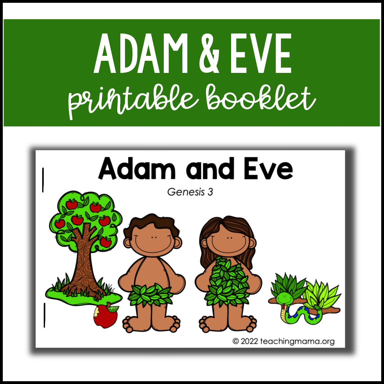 Adam and Eve Printable Booklet - Teaching Mama