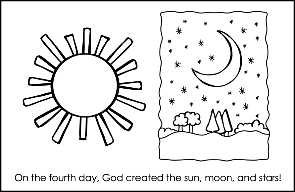 seven days of creation coloring pages