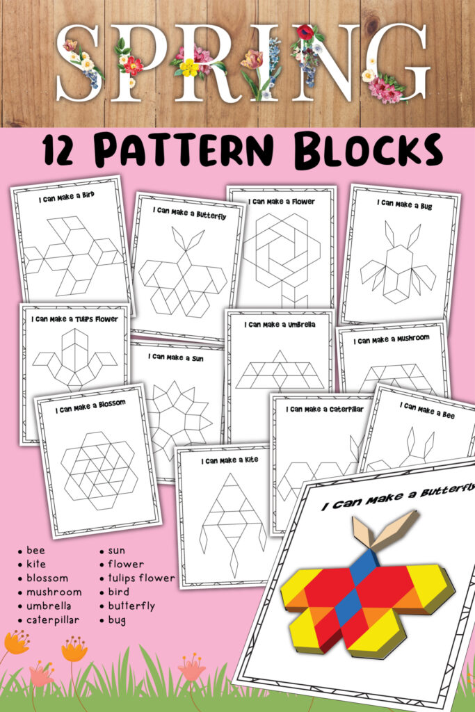  Spring Pattern Blocks Printable