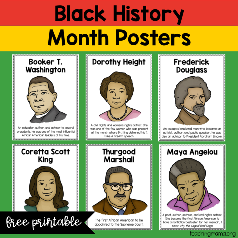 Black History Month Posters – Free Printable