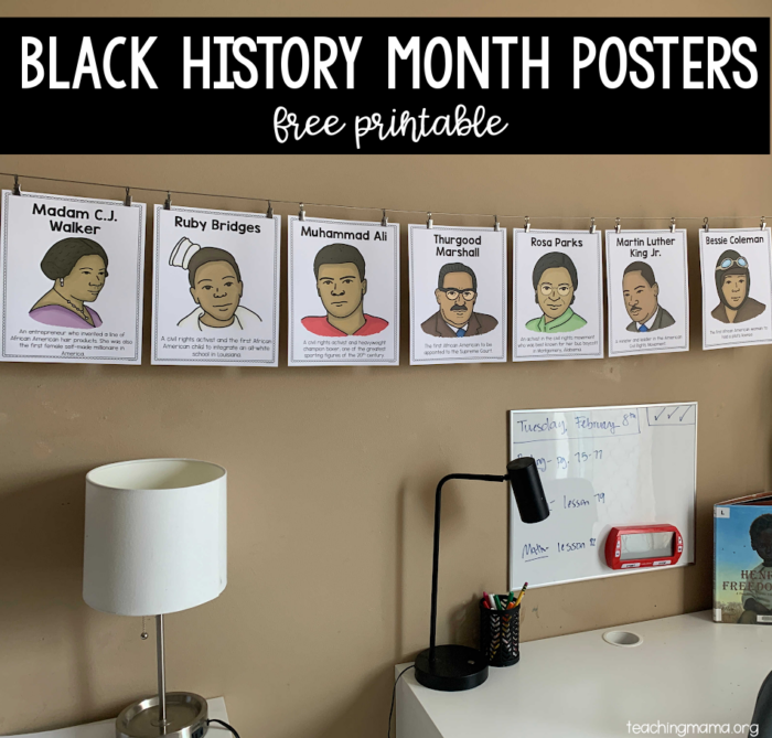 Black History Month Posters Free Printable Teaching Mama