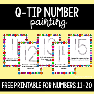 q-tip number painting 11-20