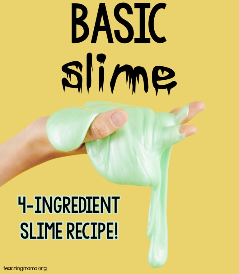 Basic Slime Recipe - Teaching Mama