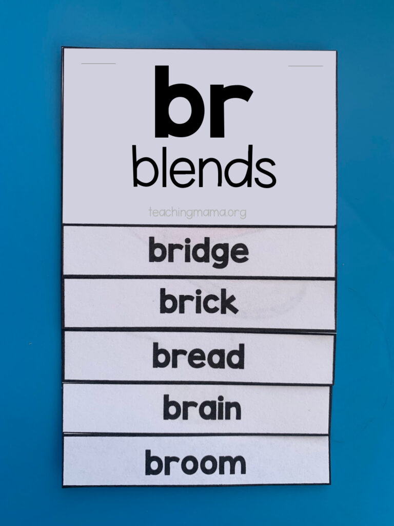 br blends flip book printable