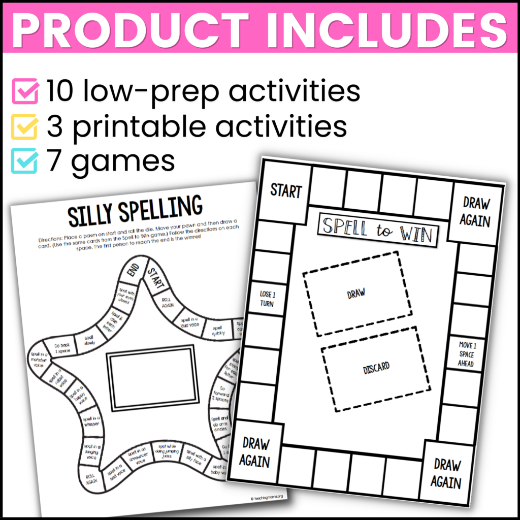 spelling activities for kids