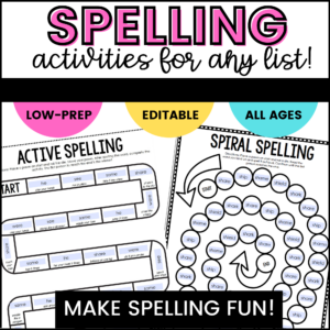 spelling activities for kids
