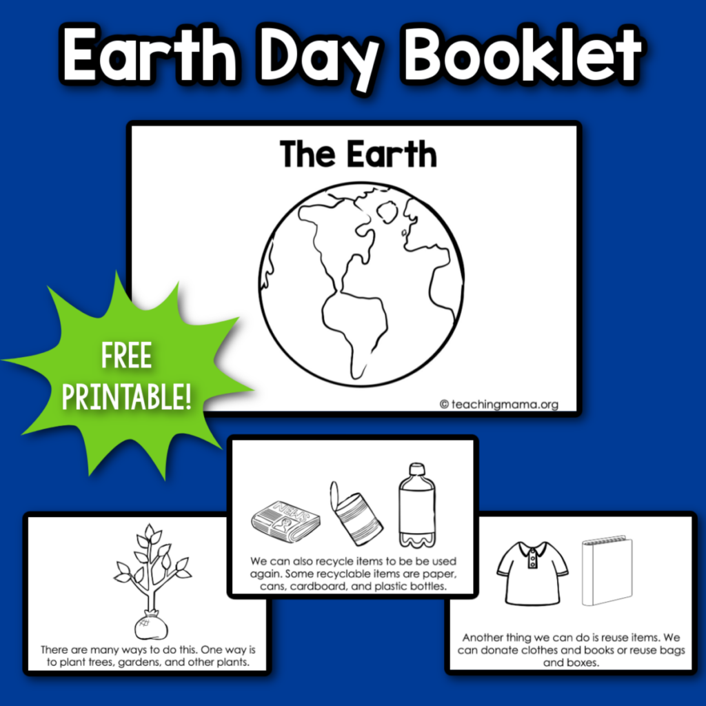 earth day booklet for preschoolers