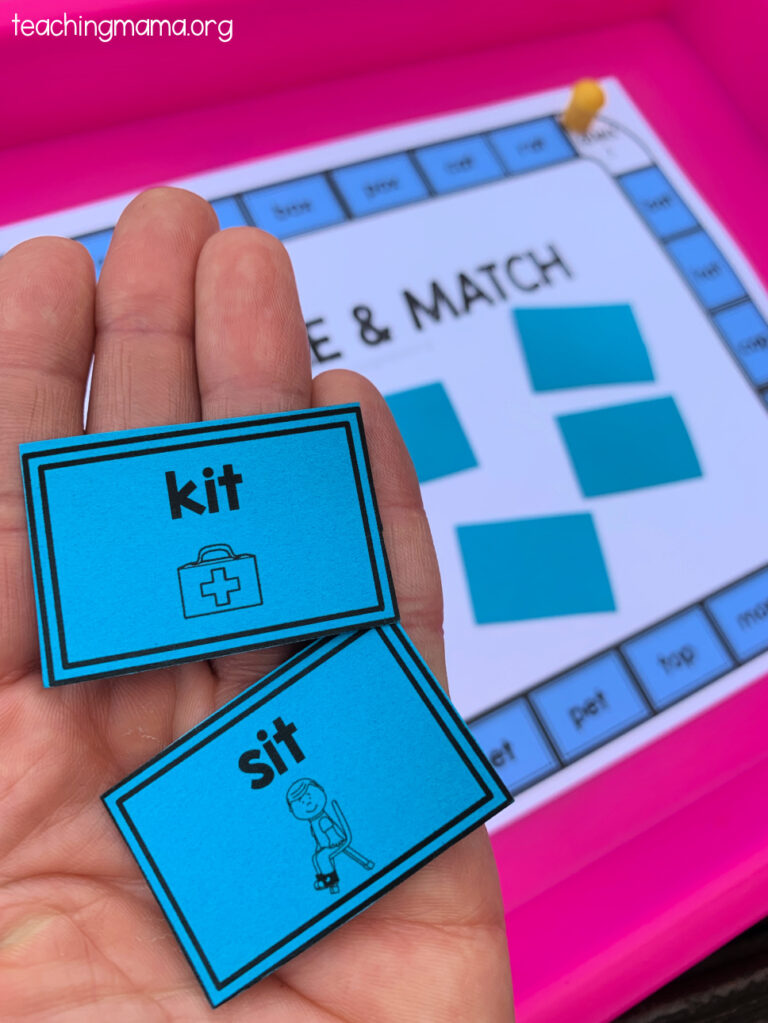 Rhyme & Match Printable Game - Teaching Mama
