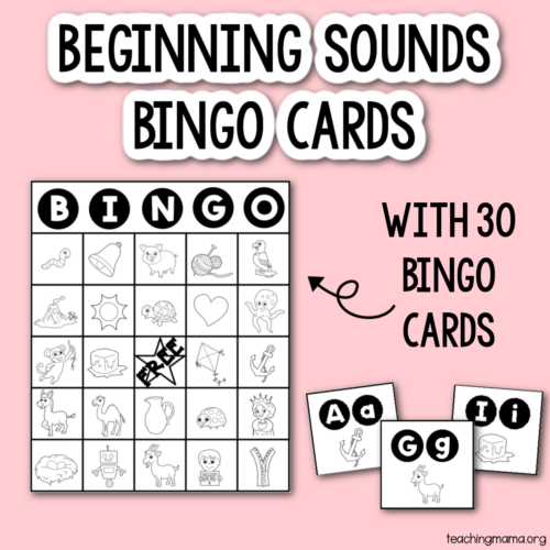 Beginning Sounds Bingo Game - Teaching Mama