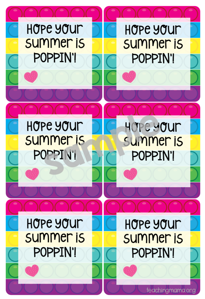 Have A Poppin Summer Free Printable