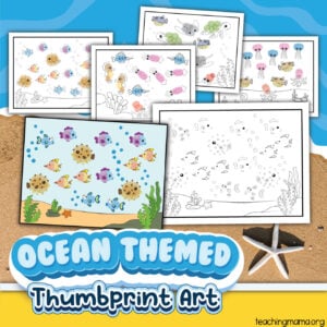ocean thumbprint art project
