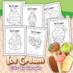 Ice Cream Color by Digraph Printable