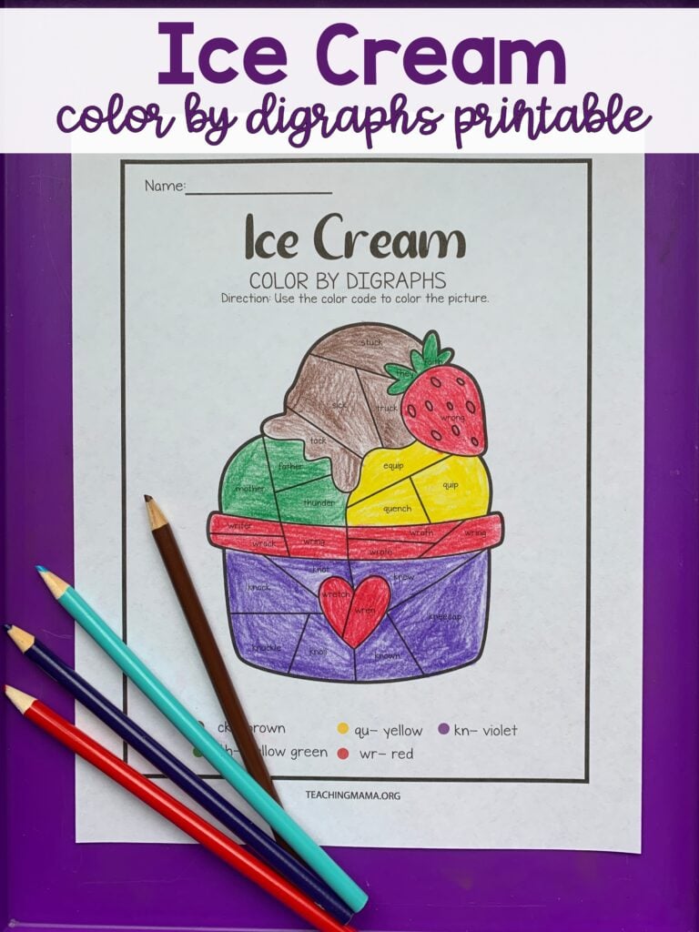 ice cream color by digraphs