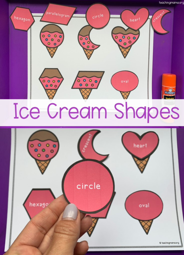 ice cream shapes activity