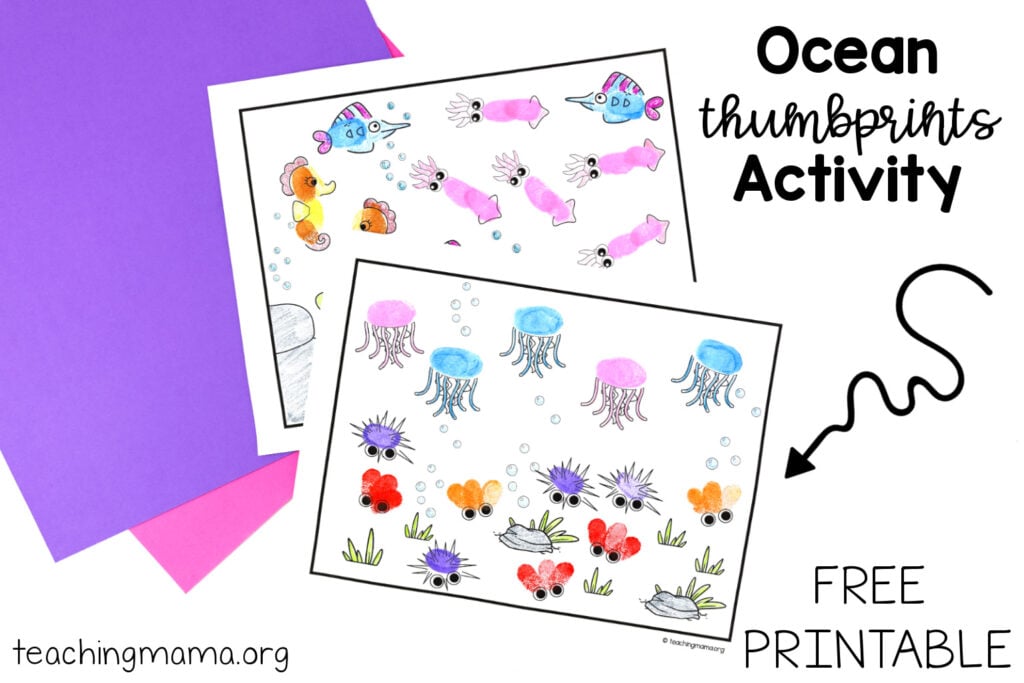 ocean thumbprints activity