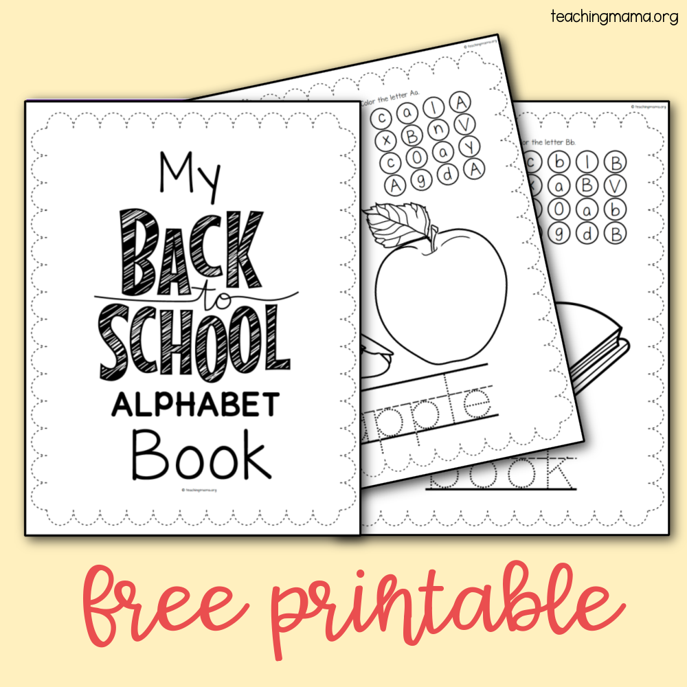 Back-to-School Notebook Cover Free Printable to Color