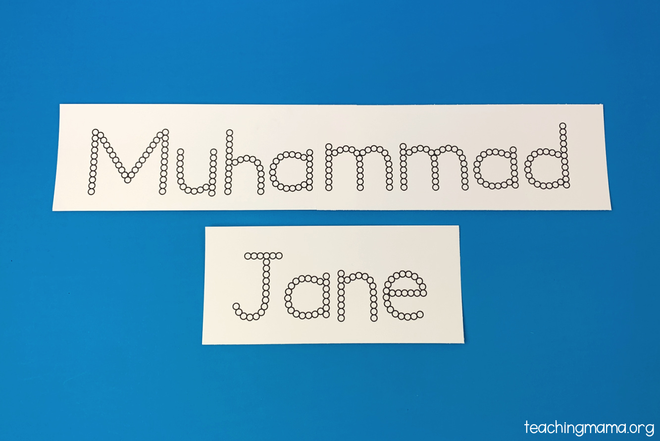 Name Practice Q-tip Painting - Teaching Mama