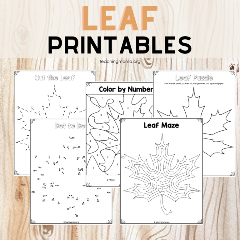 Printable Leaf Activities